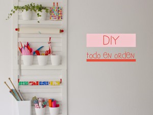 DIY organizador de pared con barandillas