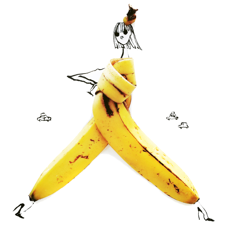 banana art with food decoratualma